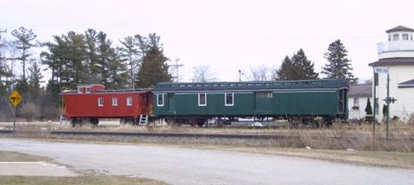 Train cars at Rapid River, MI